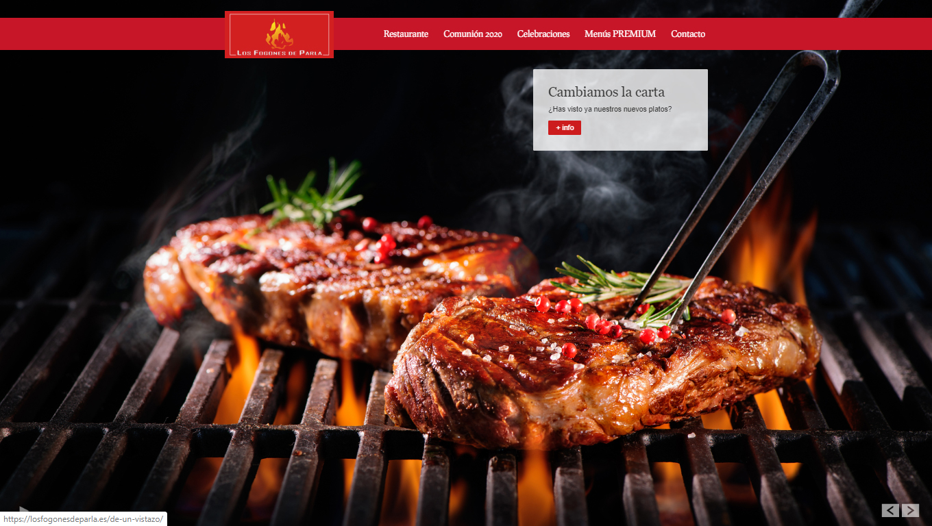 Diseño de página web para restaurante en Parla
