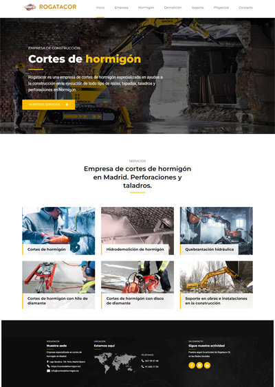 Diseño de página web para empresa del sector de la construcción